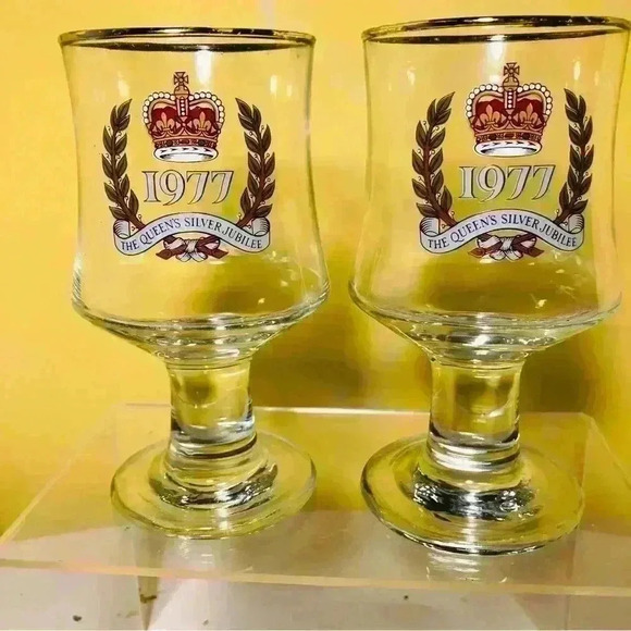 Other - Commemorative hand painted glasses. Sold as a set. Some age appropriate wear.